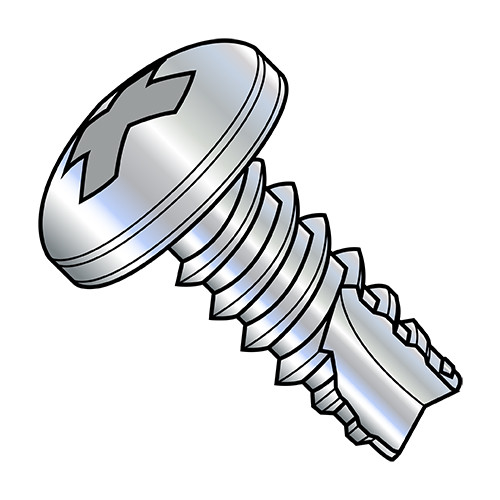8-18X1 Phillips Pan Thread Cutting Screw Type 25 Fully Threaded Zinc (Pack Qty 5,000) BC-08165PP